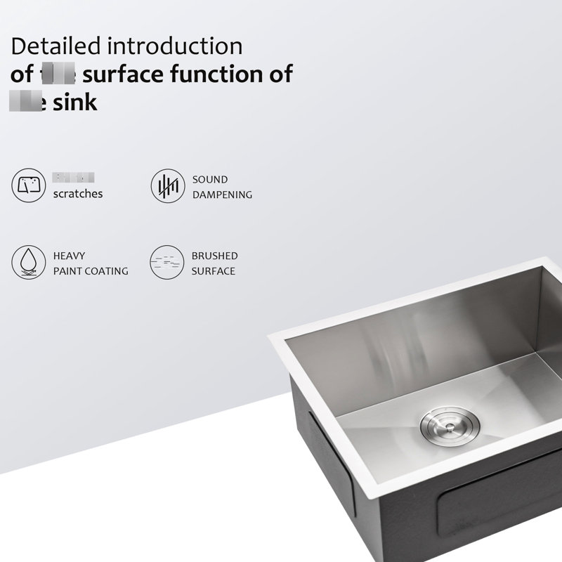 18 Gauge, 21 X Inch Undermount Sink, Single Bowl, 9 Deep, Soundproofing Design, Installation Guide, Drain Assembly Brushed Satin Finish, Foldable Drying Rack
