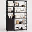 Bibliothèque industrielle à 5 niveaux avec tablettes réglables et porte d'armoire-1774358164