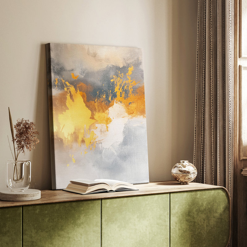 Série ABSTRACT CDL III - Toile tendue avec châssis Premium - Prêt à être accroché, H 60 po x l 40 po