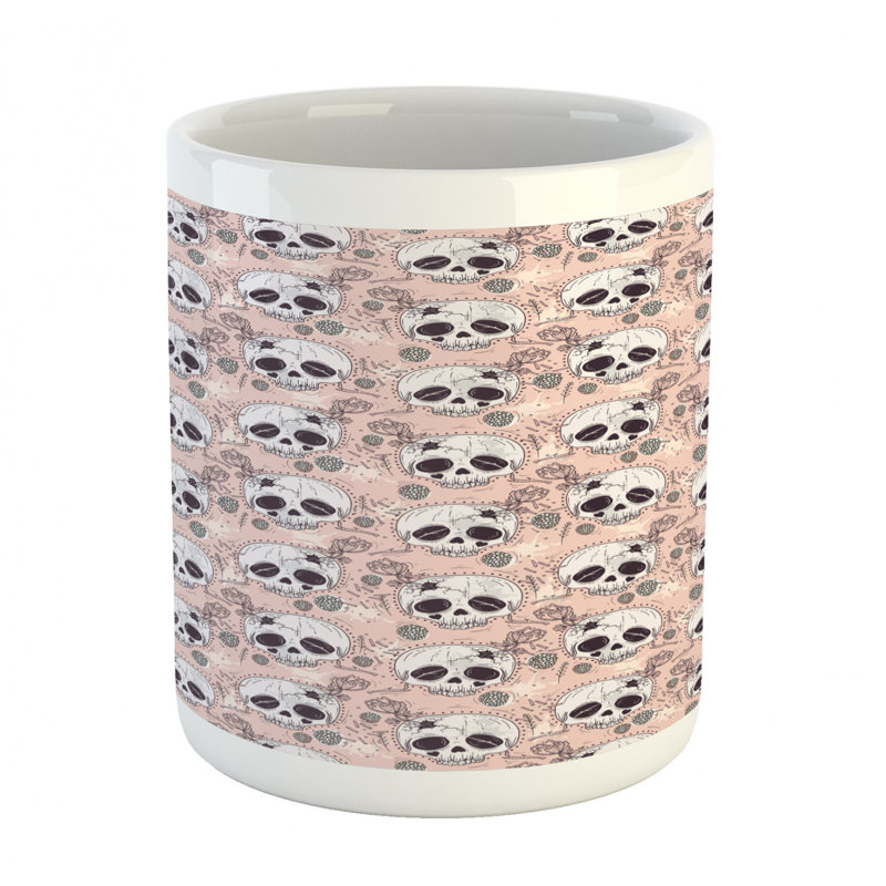 Grande tasse à café crâne