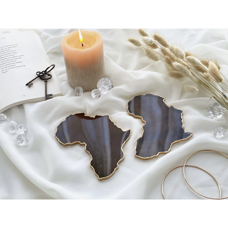 Sous-verres en acajou d'Afrique