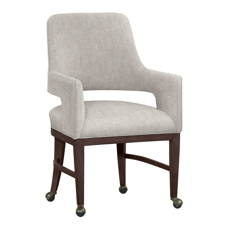 Chaise avec accoudoirs Josie, Lin 3156, Tabac
