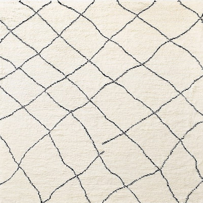 Tapis oriental blanc / noir Brenneman