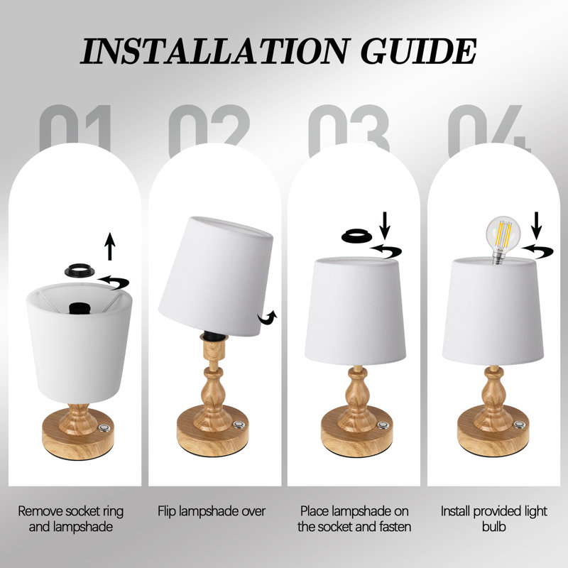 10”mini Cordless Led Table Lamp,rechargeable Battery,touch Dimmable 3 Level Brightness For Desk Bedside Patio Camping