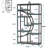 Versatile Display Shelves,Freestanding Bookshelf,Geometric Design Bookcase