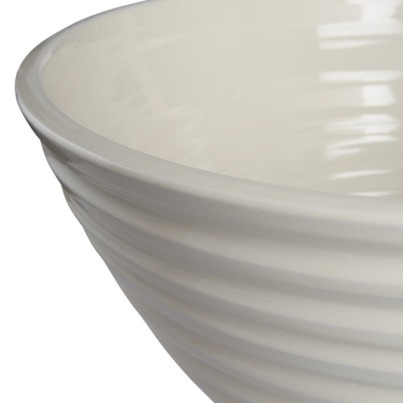 Increspatura Footed Bowl - White