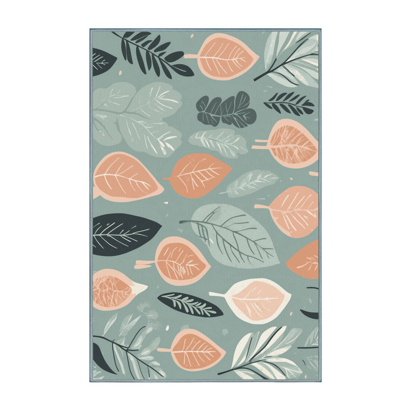 Golden Fern Rug, Rectangle 4' x 6'