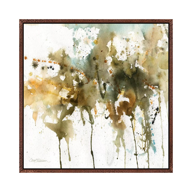 Allusion III by Carol Robinson - Painting on Canvas, Classic Brown Wood Framed, 93.98 cm H x 93.98 cm W