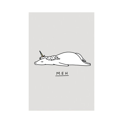 «Moody Animals: Unicorn» par Lim Heng Swee - impression sur toile tendue