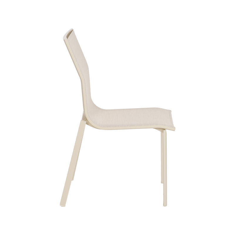 Patio Dining Side Chair, Beige