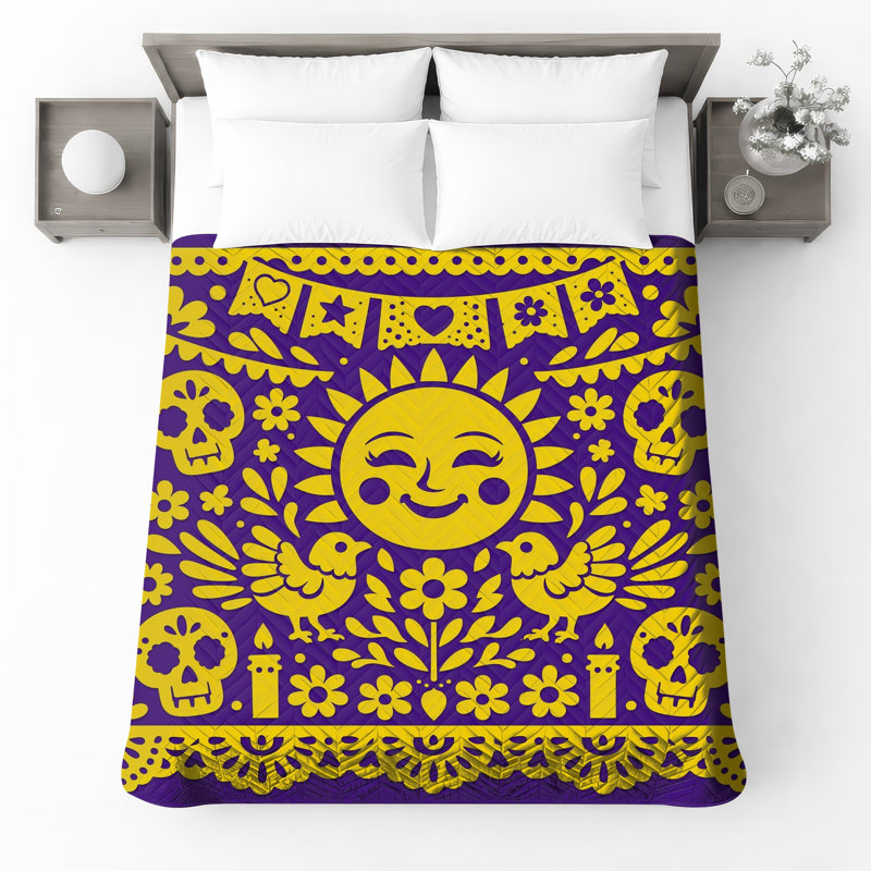 Couvre-lit matelassé Day of the Dead, Full / Double