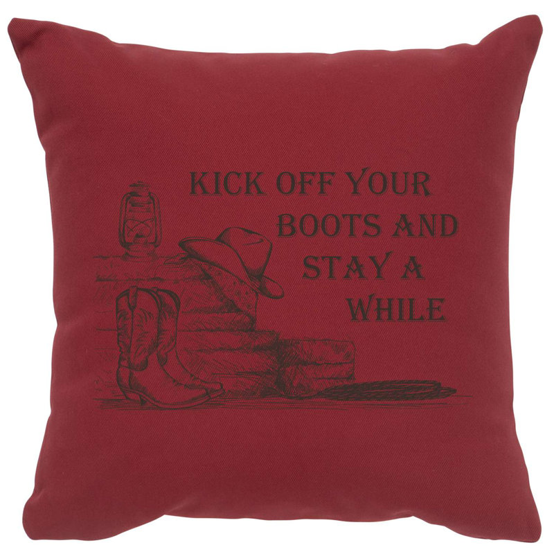 Coussin Wooded River Image - Kick off bottes - coton albâtre, Albâtre