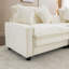 Canapé modulaire en chenille de 111 po avec deux repose-pieds amovibles en chenille-121052010