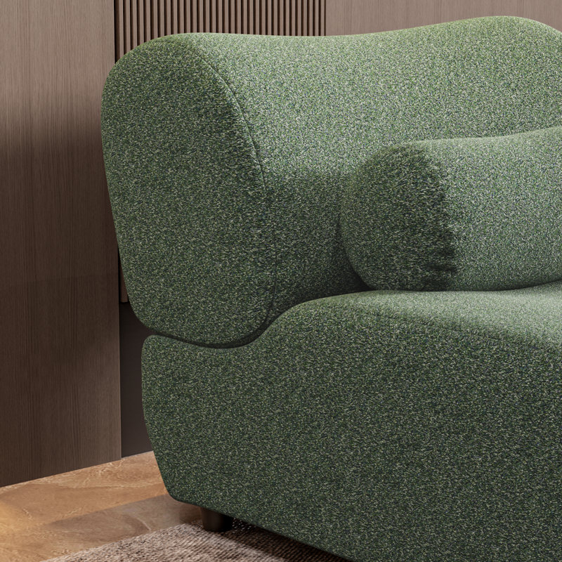 Canapé de salon modulaire en chenille Boneless, Vert