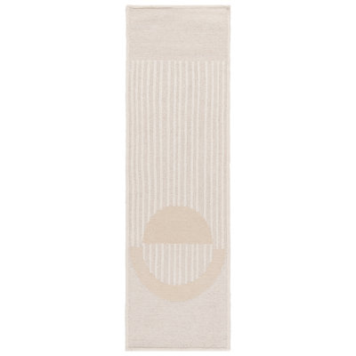 Kuala Rodeo Drive Hand Tufted Wool/Cotton Abstract Rug in Beige/Ivory