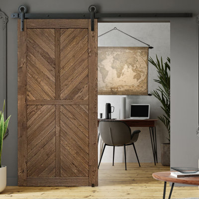 Waldo Solid Oak Wood Barn Door