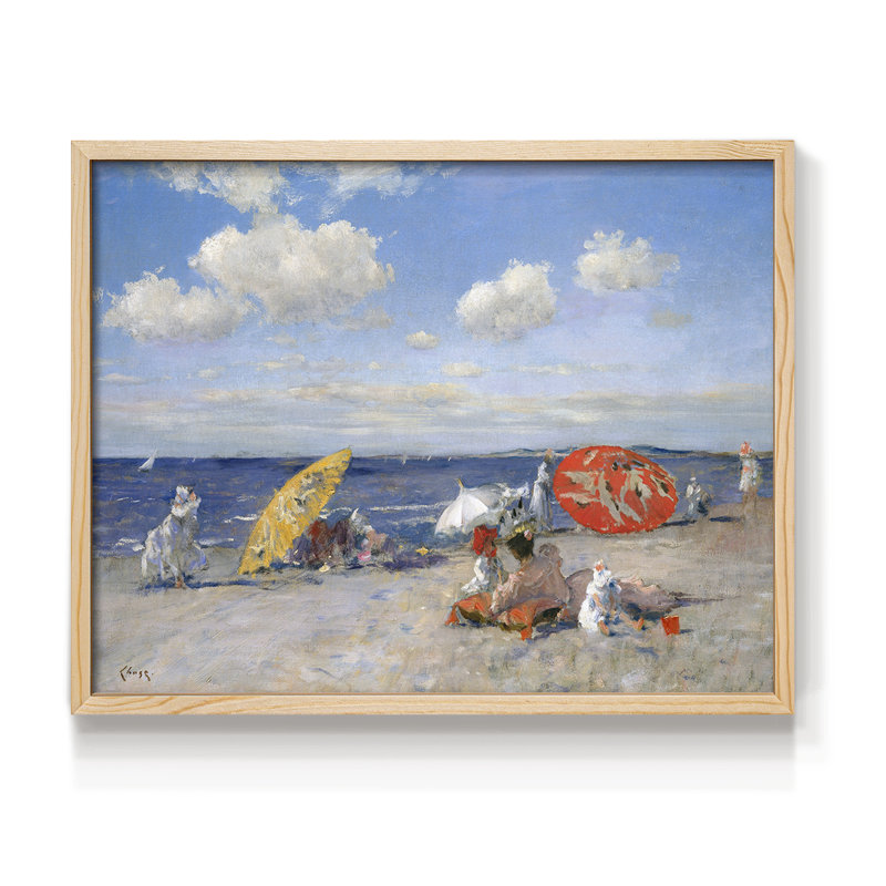 At The Seaside -Framed Print - Restickable, Naturel, H 11 po x l 14 po