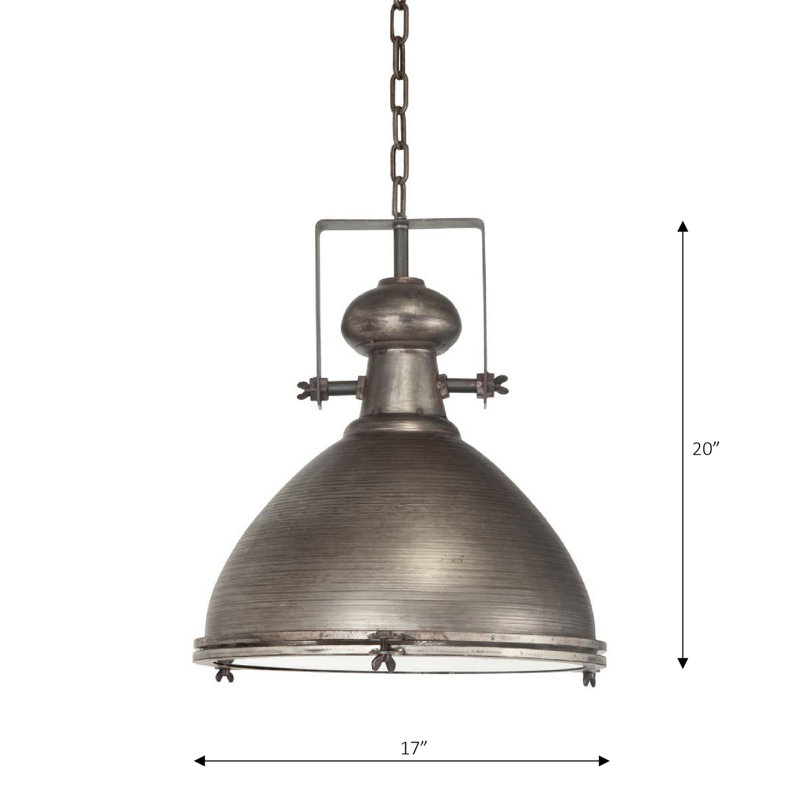 Althoff 1 - Light Gray Single Pendant, Dark Gray