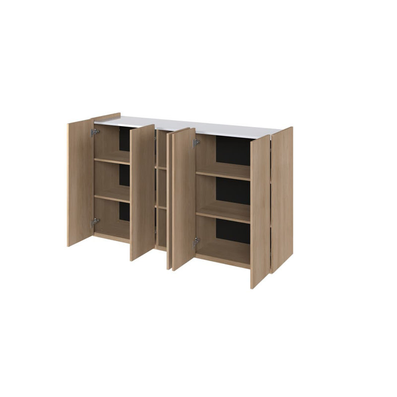 Bassel Display Cabinet, Oak Scandi