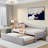 Upholstered L-shaped Upholstered Daybed With Pop Up Trundle-2010780822