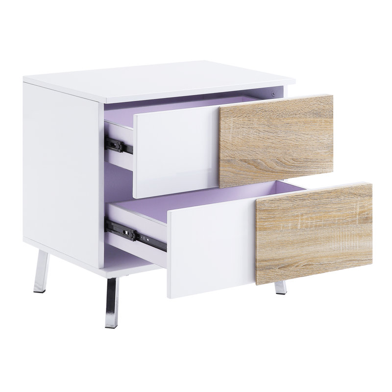 Table contemporaine - Blanc ultrabrillant et fonctionnalité