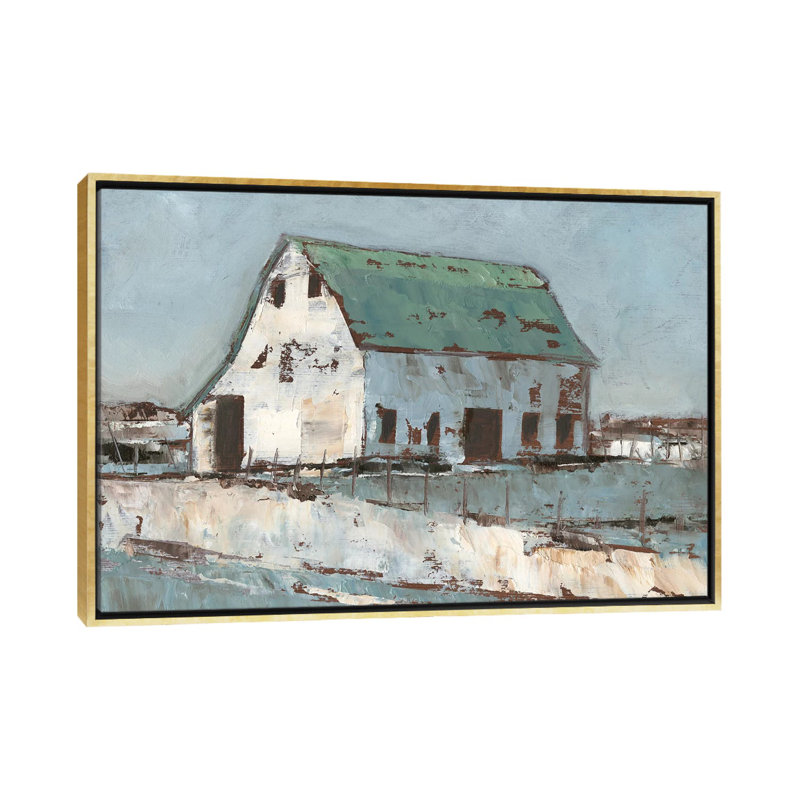 Plein Air Barn II par Ethan Harper - reproduction, H 40 po x l 60 po x 1,5 po, Encadrement doré