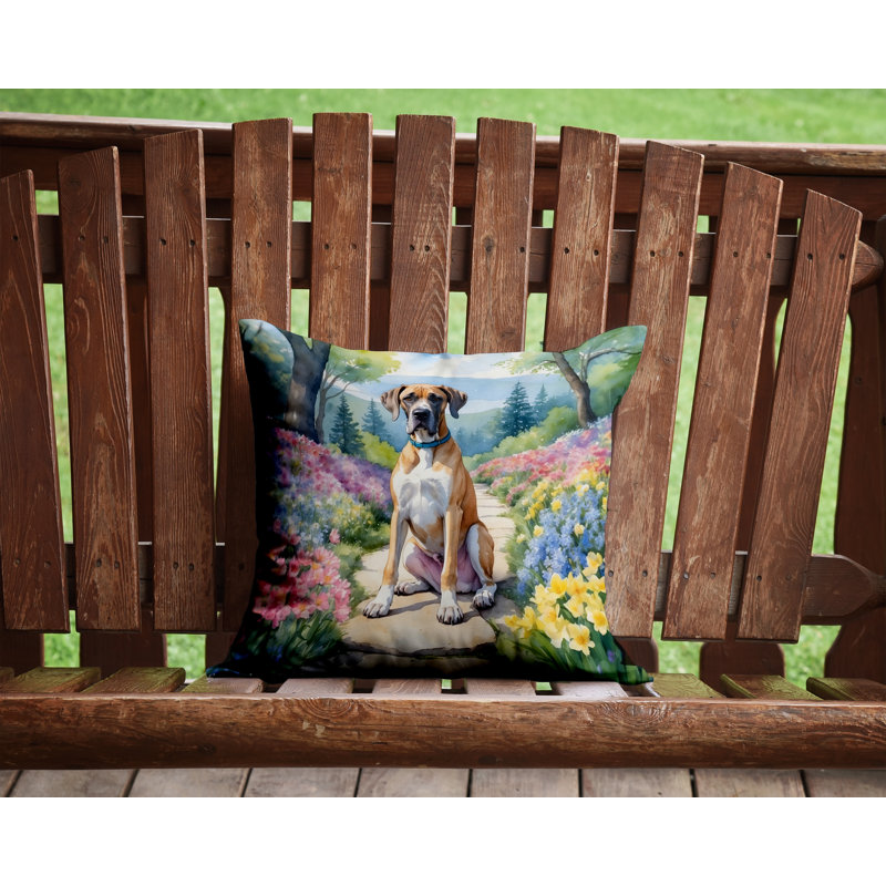 Spring Path Other/No Pattern Outdoor Throw Pillow, 14"H x 14"W