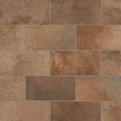 Carreau de porcelaine aspect mur brique 5 po x 10 po Montana
