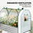 Galvanised Raised Garden Bed With Greenhouse Cover, Metal Elevated Garden Bed With Bed Liner, Bottom Shelf, Silver-204977805