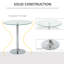 Round Glass Top Metal Base Dining Table