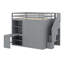 Loft Bed With Wardrobe,Desk And Shelves-577246018