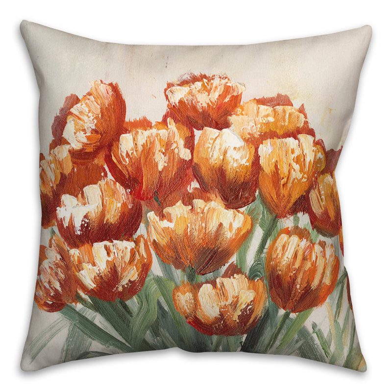  Housse et insert de coussin carré Fall Flowers, H 20 po x l 20 po