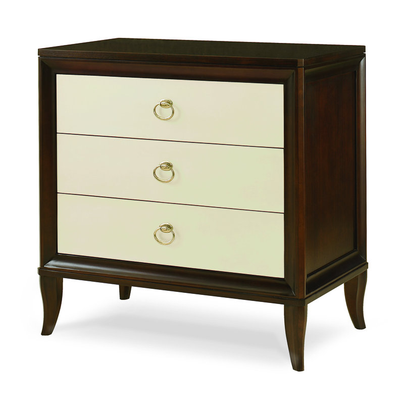 Tribeca 3 - Drawer Nightstand, Cream