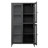 Classic Metal Storage Cabinet Display Cabinet With 4 Glass Doors 4 Shelves Cabinet Bookcase Side Cabinet For Home Office Living Room Kitchen Hallway - Black