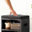 Banc de rangement pour chaussures 1 pièce avec coussin, organisateur de chaussures solide pour le vestibule, le salon (L 15 po x l 11 po x H 16 po), noir-609602451-609602450