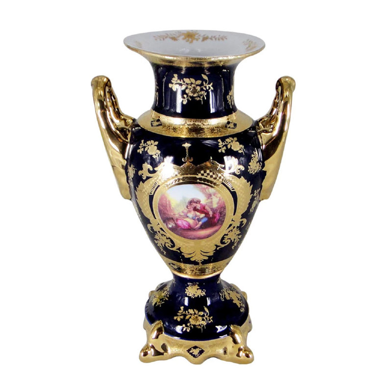 Vase de table Limoges, H 12 po x l 5 po x p 5 po