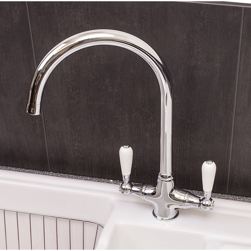 Double Handle Surface Mounted Monobloc Mixer Tap
