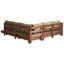 Rupakus 225 cm W L-Shaped Acacia Patio Corner Sofa with Cushions-801564004