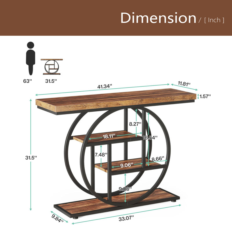 Table console 41,3 po, Brun