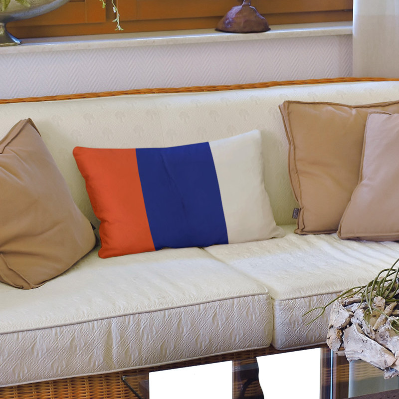 Housse de coussin lombaire , Bleu, Polyester sergé
