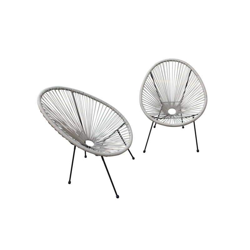 Chaise de patio Alibay, Gris
