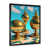 Impression noire sur toile encadrée sélectionné