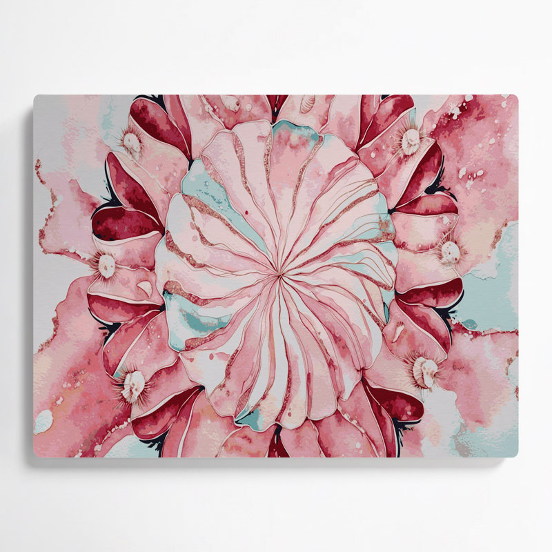 Nautical Seashell pinks Beige Metal Wall Art, 24" H x 36" W