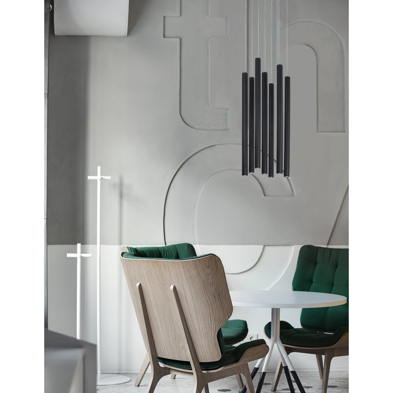 7 - Light LED Cluster Pendant, Black