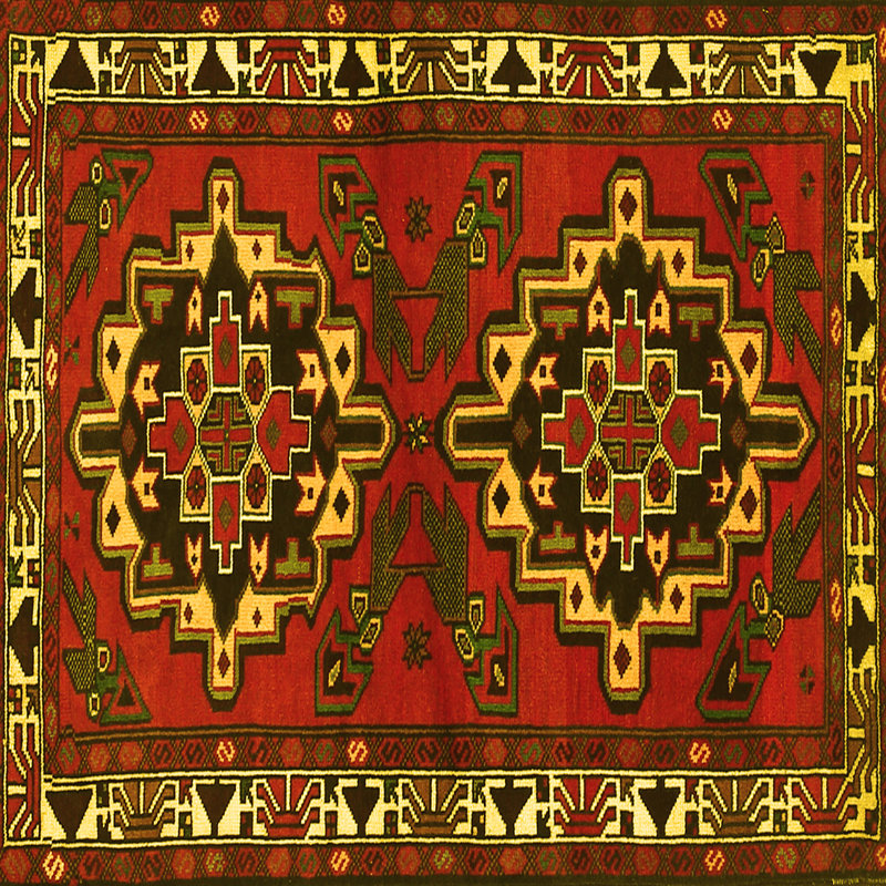 Haziel Washable Oriental Indoor Rug, Square 8'