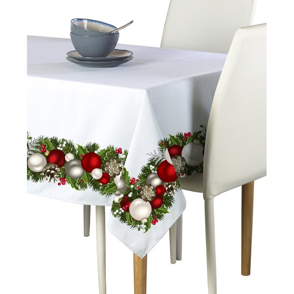 Let It Snow Red Snowflake Christmas Paper Tablecloth 54 x 102