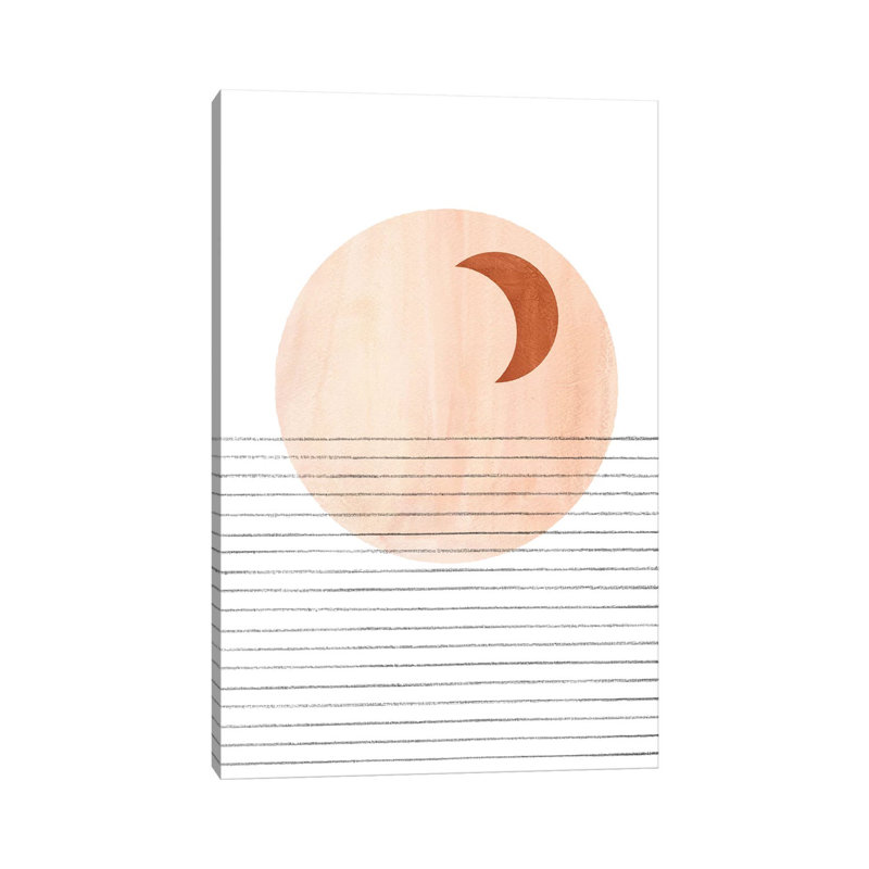 Abstract Crescent 1 Piece Painting on Canvas, 101.6cm H x 66.04cm W x 1.91cm D, Wrapped Canvas