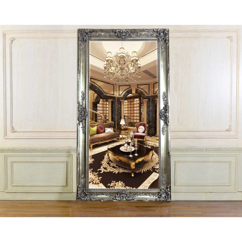 Solid Wood Mirror, Silver