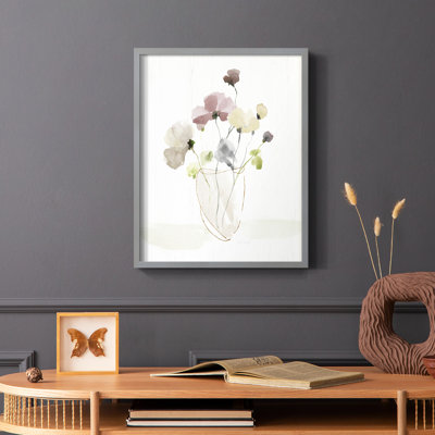 Choisissez «Happy bouquet I», reproduction encadrée - bois massif