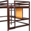 Lit mezzanine simple avec bureau - Bois massif blanc pour un arrangement de chambre à coucher confortable-66733770-66733771